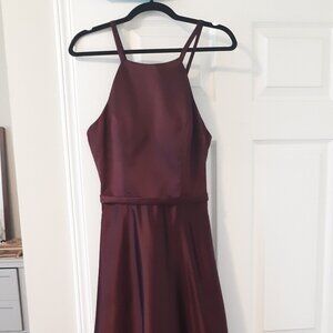 Bridesmaid or Formal Sz 6 Bordeaux Satin dress